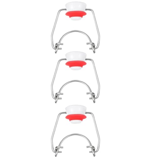 TopHomer 3 Pcs Swing Top Glass Bottle Caps Airtight Flip Top Replacement Caps with Silicone Gasket for Beer, Soda, Home Brew and Other Liquids
