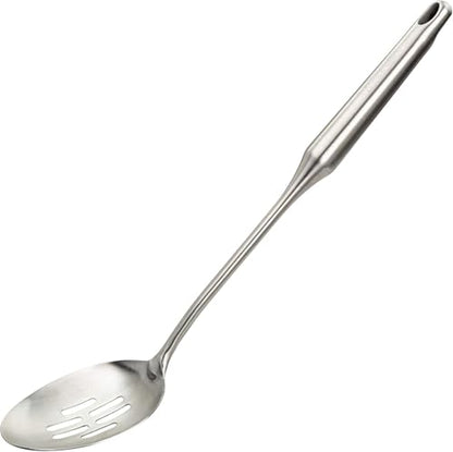 Stainless Steel Slotted Cooking Spoon, 15 Inch Large Metal Chef Strainer Utensil For Cooking, Serving, And Mixing, The #1 Dishwasher Safe Kitchen Tool, Long Spoon With Holes - color: Slotted Spoon