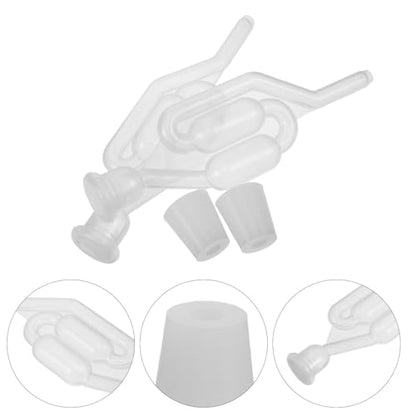 Didiseaon Homebrew Airlock and Stopper Set for Fermentation, Plastic S-shaped Bubble Airlock with User-friendly Assembly, Avoiding Oxidation, for Beer Brewing and Home Wine Making,