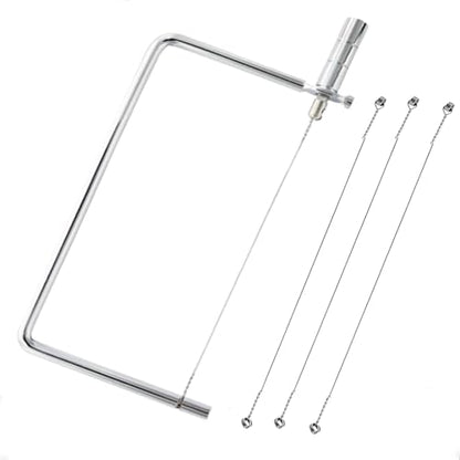 6in Cheese Slicer Accessories Kitchen Knife Marble Board Cheese Cutter Stainless Steel Components - Great for Making Giftable Cheese Cutting Boards with the Cheese Slicer Kit,(1Slicer+4Wires)6"