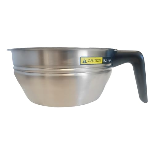 OCS Parts 20216.0000 Stainless Steel Coffee Brew Funnel with Black Handle | Replacement Brew Funnel for Bunn Coffee Machines