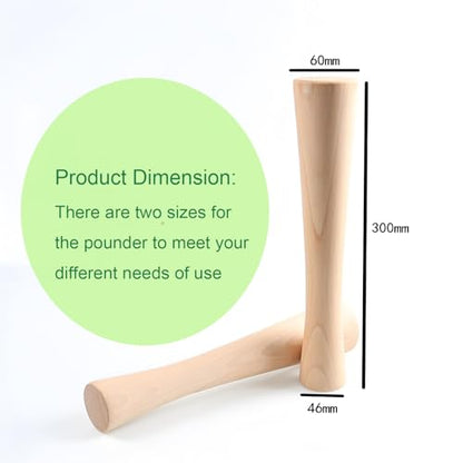 Natural Wood Sauerkraut Pounder 12” Heavy Duty Vegetable Cabbage Fermentation Jar Tamper Croker Kitchen Fermenting Food Tool for Wide & Regular Mouth Mason Jar