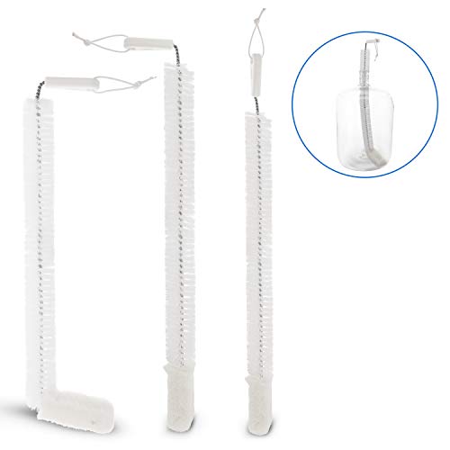 FryOilSaver Co, B217c Five Gallon Carboy Washing Brush, Homebrew Kit Cleaning Brush, Beer Brewing Equipment Cleaning Tools, Extra Strong Nylon Bristles Will Not Scratch Glass or Plastic, 27" Long