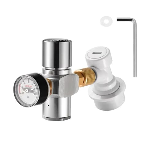 Home Brewing 0-60PSI Mini Co2 Regulator,Portable Co2 Charger with Stable Pressure & Steel Ring Gas Inlet,Homebrew Carbonated Kit Wine Accessories(C) - color: B