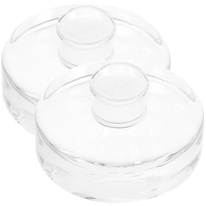 2Pcs Heavy Glass Fermentation Weights for Wide Mouth Mason Jars Fermenting Lids for Sauerkraut Kimchi and Pickling Glass Weights for Fermentation and Canning