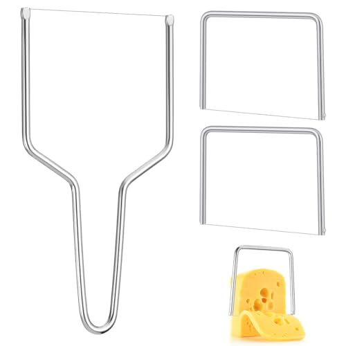 3 Pcs Cheese Slicer Wire Cheese Cutter Stainless Steel Block Butter Slicer Butter Cutter Tool (1 Y-Type & 2 U-Type)