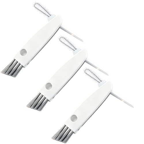 3 in 1 Cup Lid Cleaning Brush, 3 Pack 180° Rotating Water Bottle Lid Cleaner with Dual Brushes & Seal Ring Remover for Tumbler Lids, Straw Openings, Travel Mugs and Sippy Cups