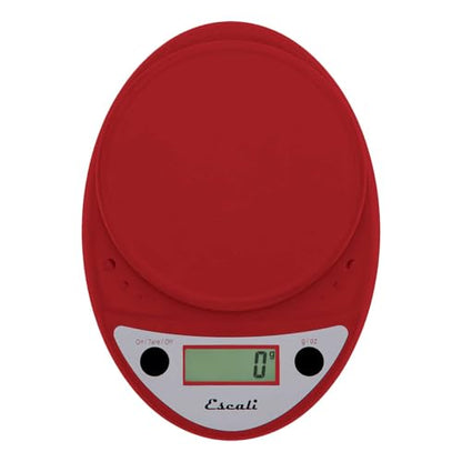 Escali Primo Digital Food Scale Multi-Functional Kitchen Scale and Baking Scale for Precise Weight Measuring and Portion Control, 8.5 x 6 x 1.5 inches, Warm Red - color: Warm Red