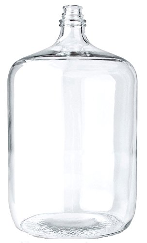 Home Brew Ohio 6.5 Gallon Glass Carboy with Drilled Bung, Twin Bubble Airlock and Dual Scale Thermometer
