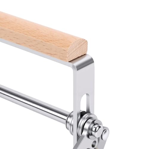 Alomejor Beehive Frame Clamp Ergonomic Stainless Steel Lifter for Secure Handling Beekeeping Tools with Beech Wood Handle