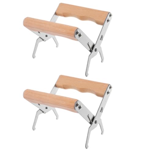 TEHAUX 2pcs Beekeeping Frame Grip Holder Metal Hive Frame Lifter Tool for Beekeeping Supplies and Hive Inspection
