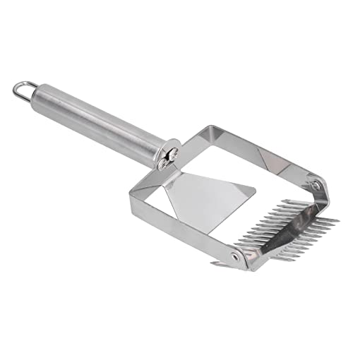 GLOGLOW Honey Uncapping Fork Double Head Beekeeping Tool Honey Scraper Fork for Beehive with Comfortable Handle 5.5oz Beekeeper Equipment (Stainless Steel Handle Double Ended) - size: Stainless steel handle double ended