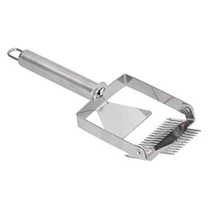 Uncapping Fork Double Head Honey Cutting Scraper Beehive Tool for Beekeeping with Wooden Handle (Stainless Steel Handle Double Ended) - size: Stainless steel handle double ended