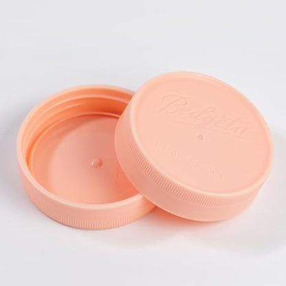 Yodecy 16 Pack Pink Plastic Mason Jar Lids,8 Wide Mouth & 8 Regular Mouth Mason Jar Lids, Fit Ball, Kerr and More, One-piece Lid without Silicone Ring(Pink) - color: Pink