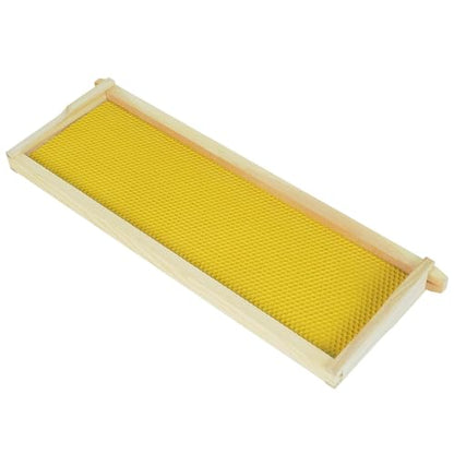 Medium Beehive Frames with Wax Foundations 10 Pack Beeswax Coated Foundations 6-1/4-Inch Beekeeping Supplies - size: 10 Pack Medium Beehive Frames