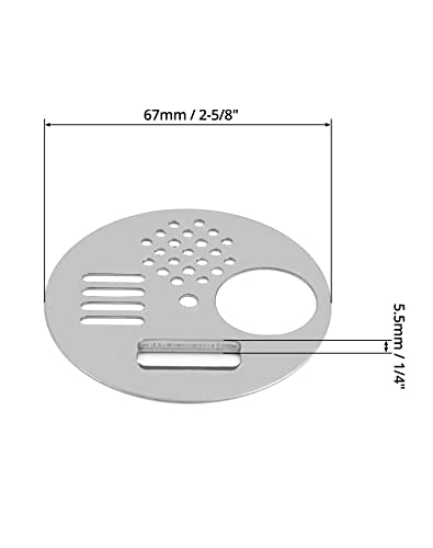 QWORK 10pcs Stainless Steel Beehive Entrance Gates, Round Bee Nest Door Vents, Beekeeping Tools, 6.8cm/2.7Inch Bee Hive Disc Disks
