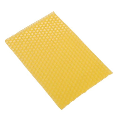 Dioche Beeswax Sheets Foundation Candle Making DIY Soft Cuttable Bendable Natural Beeswax Material for Candle Crafting Beekeeping 20Pcs