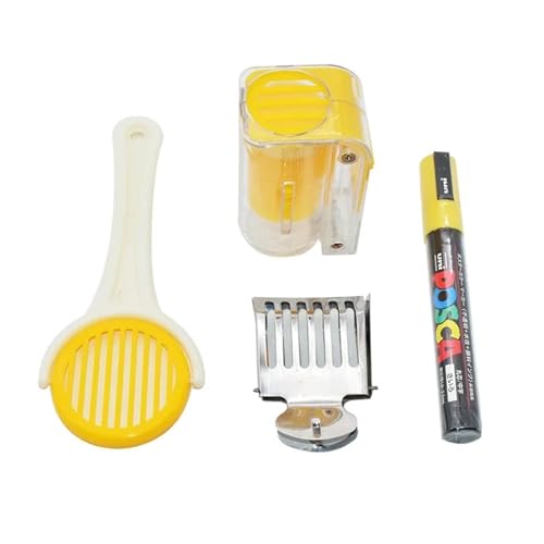 Queen Marking Rings Queen Bee Marking Kit Marker Bottle with Marking Pen One-Hand Queen Bee Marking Cage Queen Catcher Bee Mark Pen Beekeeping Tools for Hive Supplies Bee Beekeeping(Kit A) - color: Kit A