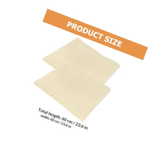 ARTIBETTER 2pcs Cheesecloth Fabric 60×60cm Multi-use Filter Cloth Reusable Cotton Cheese Making Supplies for Straining, Draining, and Canning in Kitchen