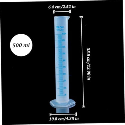 Hydrometer Test Tube, Plastic Graduated Cylinder, 500ml Hydrometer Test Tube with Clear Scale, Portable Measuring Cylinder for Home and School Science, 250 Ml Graduated