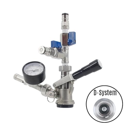 Ball Lock Pressure Transfer Kit for Conical to Keg, Closed System for Oxygen-Free Beer Transfer, Homebrew Equipment(D Coupler) - size: D Coupler