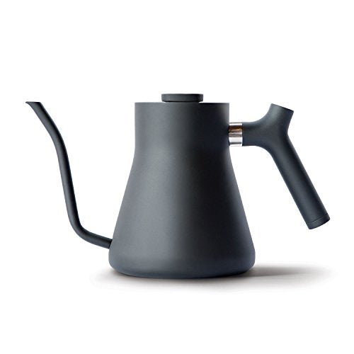 Fellow Stagg Stovetop Pour-Over Coffee and Tea Kettle - Gooseneck Teapot with Precision Pour Spout, Built-In Thermometer, Matte Black, 1 Liter - color: Matte Black