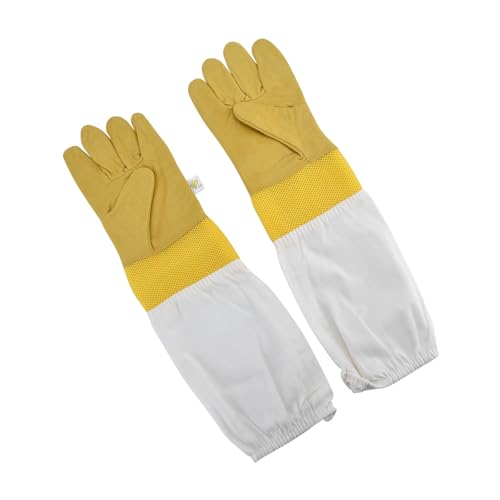 Beekeeping Gloves, breathable sheepskin gloves with extended sleeves, for beekeeper maximum protection and flexibility