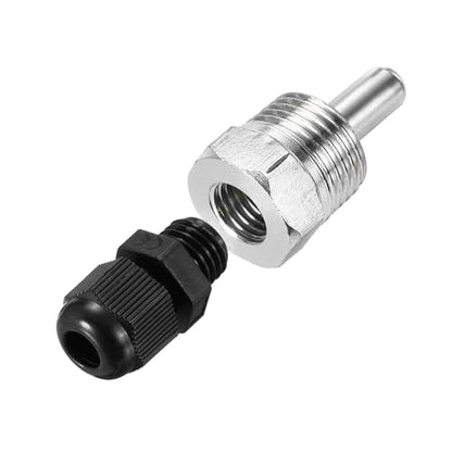 uxcell 8mm Dia G1/2 Thermowell Weldless Stainless Steel 201 with Cable Gland 30mm Length for Beer Fermenter, Black - color: Black, size: 8mm x 30mm