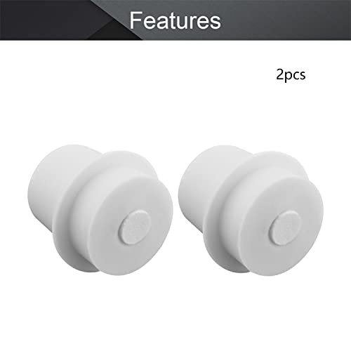 Othmro 2Pcs Drilled Rubber Stopper with Airlock, White Drilled Bungs Stopper with 1.3"-1.42" Hole for Fermentation Use, Homebrewing Beer Kombucha Airlock Stopper
