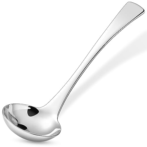 KEAWELL Austin Gravy Ladle, 18/10 Stainless Steel, 7.6 inch, Silver, Dishwasher Safe (1)