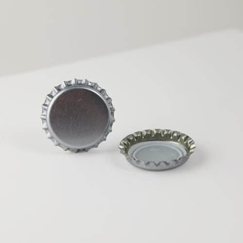 FastRack 288 Oxygen Absorbing Beer Bottle Caps | 26mm Pry-Off Silver Standard Homebrew Bottle Tops for Glass Bottles | PVC-Free Beer Crown Caps for Bottling - color: Silver