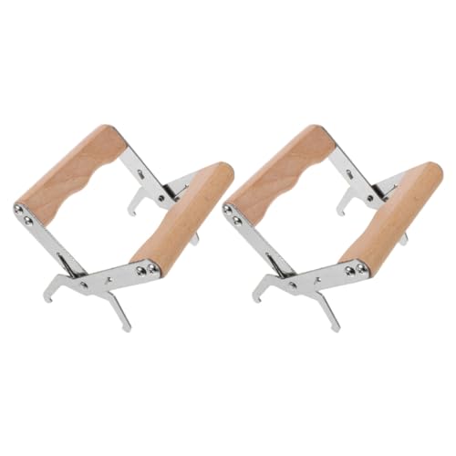 2pcs Steel Beehive Frame Grip Holder Beekeeping Frame Lifter Tool for Honey Harvesting and Hive Inspection