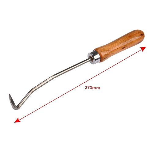 Beekeeping Cleaning Hook 9.05 Inch Handle Beehive Frame Cleaning Tool Beeswax Scraper for Hive Maintenance and Removal