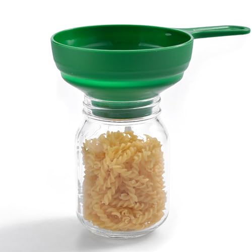 Silicone Kitchen Funnel, Foldable Food Grade Wide Mouth, Dishwasher Safe Funnel for Liquid Powder Jam Oil Kitchen Use
