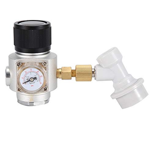 Homebrew CO2 Regulator Mini Keg Gas Regulator Corny Keg Heavy Duty 0-30 PSI Aluminum with Gas Lock Disconnect for Portable Draft Beer Dispensing