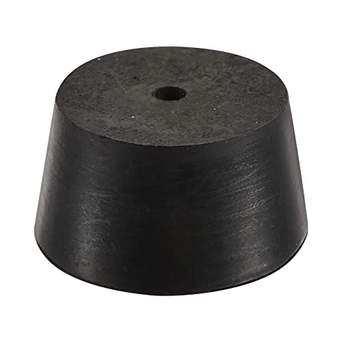 MECCANIXITY Rubber Tapered Plug 37mm to 45mm with Hole Test Tubes Bungs Stopper Black for Lab Home - size: 37mm - 45mm
