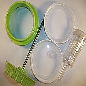 1 Pickle Pusher Small Batch Fermentation Kits. Complete with Airlock and Weight-Replacement. BPA Free. Holds 25X More Than Fermenting Weights. Fits Widemouth Mason Jars Not Included
