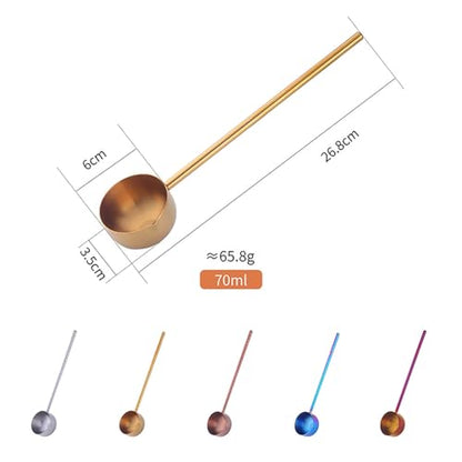Stainless Steel Hot Oil Ladle, 2pcs Solid Oil Spoon with 10.5 inch Long Handle Pour Spout, 70ml Capacity for Kitchen Cooking Serving Soups and Drizzle Sauces Dishwasher Safe (Rose Gold) - color: Rose Gold