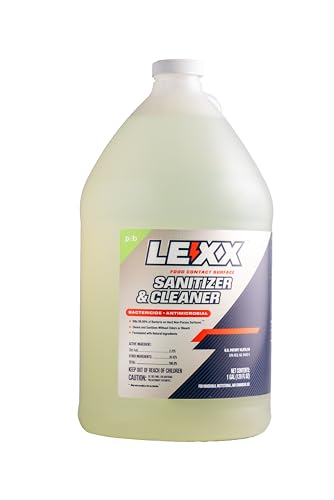 LEXX® RTU Food Contact Surface Sanitizer & Cleaner - EPA-registered and NSF-listed Category A1, D2 Sanitizer, Formulated with natural ingredients, powered by Citric acid. No Rinse Required! - size: 128 Fl Oz (Pack of 1)