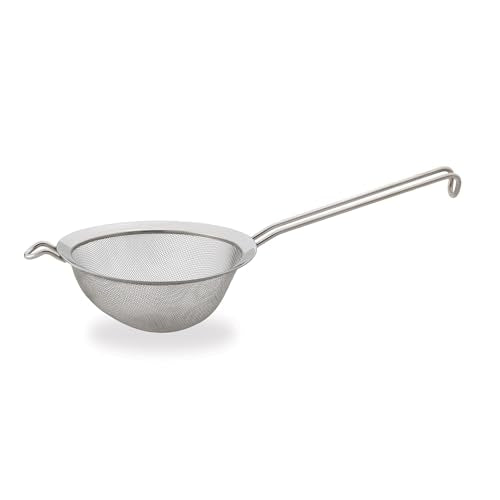 HIC Kitchen Fine Double Mesh Strainer, 18/8 Stainless Steel, 7-Inch, For Sifting Baking Ingredients, Straining, And Draining Stocks, Soups, And Sauces - size: Double Mesh, 7-Inch