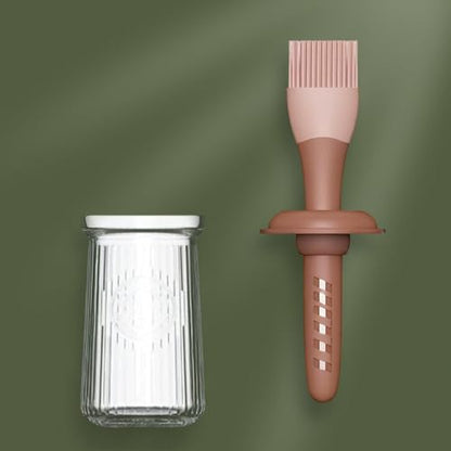 Multi-Purpose Pastry Brush for Kitchen, Baking and Grilling Food Grade Pouring Brush Set - color: Card Red