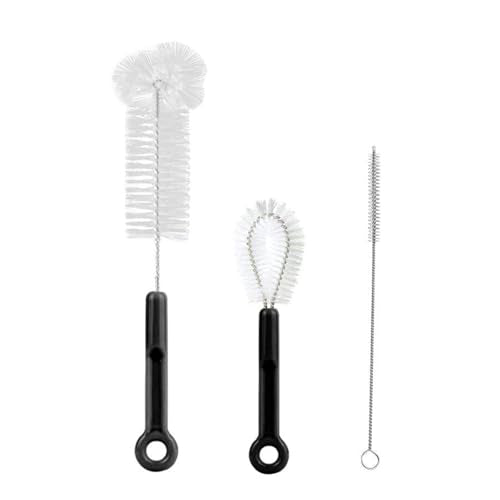 3 Pack Bottle Cleaning Brush Set with Detachable Keychain Ring, Narrow Neck & Straw Cleaner, Portable for College Dorm & Travel