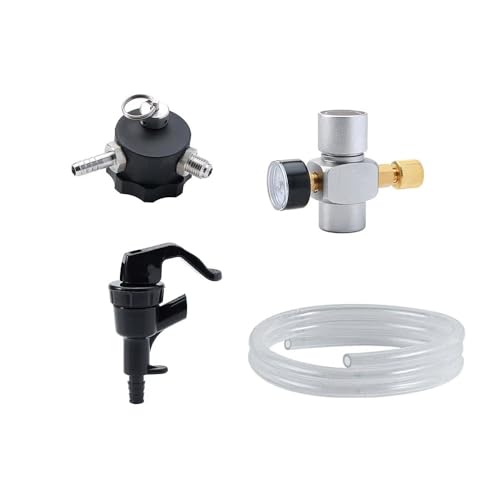 Tap Kit for Growler – Portable Beer Dispenser With CO2 Regulator & Picnic Tap, Homebrew Kegging Equipment for Outdoor Use