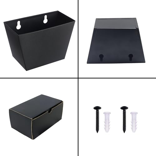 Black Stainless Steel Beer Bottle Cap Catcher Wall Mounted 5" | Powder Coated, Soda Top Bucket Collector, Mounble with Screws for Table Cooler Post - color: Black