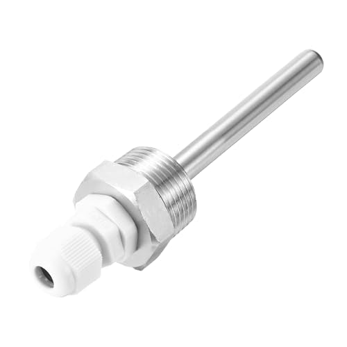 uxcell 8mm Dia G3/4 Thermowell Weldless Stainless Steel 304 with Cable Gland 100mm Length for Beer Fermenter, White - color: White, size: G3/4 x 100mm