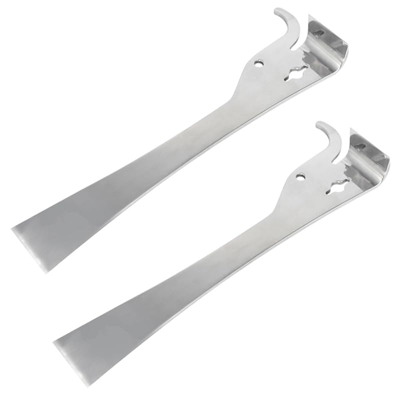 SEIWEI 2 Pack Stainless Steel Bee Hive Scraper with J-Hook Polished Beekeeping Tools Thumb Bee Honey Knife and Hive Scraper for Beekeepers
