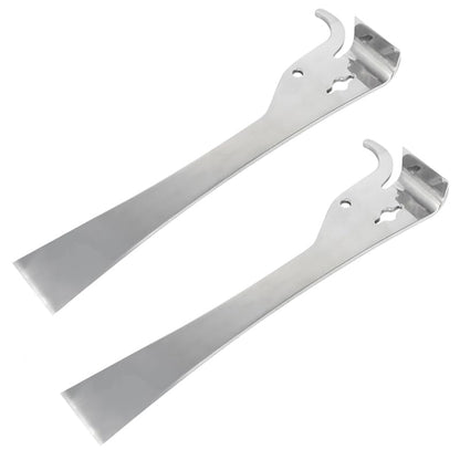 SEIWEI 2 Pack Stainless Steel Bee Hive Scraper with J-Hook Polished Beekeeping Tools Thumb Bee Honey Knife and Hive Scraper for Beekeepers