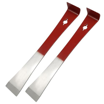 Hitefu 2 Pack Stainless Steel Bee Hive Scraper Tool, 10.5" Frame Lifter & Scraper for Beekeeping Equipment - style: Flat Head