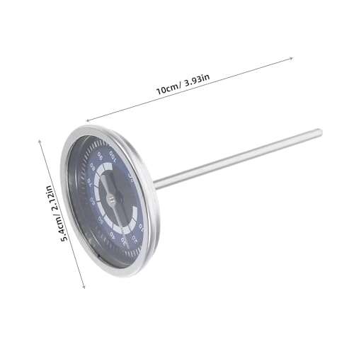 Stainless Steel Kettle Thermometer with Instant Read Probe, Cooking Temperature Gauge for Brewing and Barbecue, Easy Installation Design, Suitable for Stainless Steel Kettles