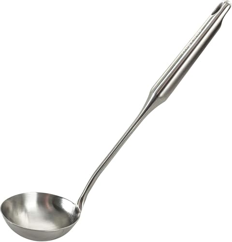 Soup Ladle, PrStainless Steel Ladle, 15" Ladles for Serving or Cooking, Premium Quality, Dishwasher Safe, Heavy Duty Durable Metal, 4 Ounce Kitchen Ladel - color: Ladle